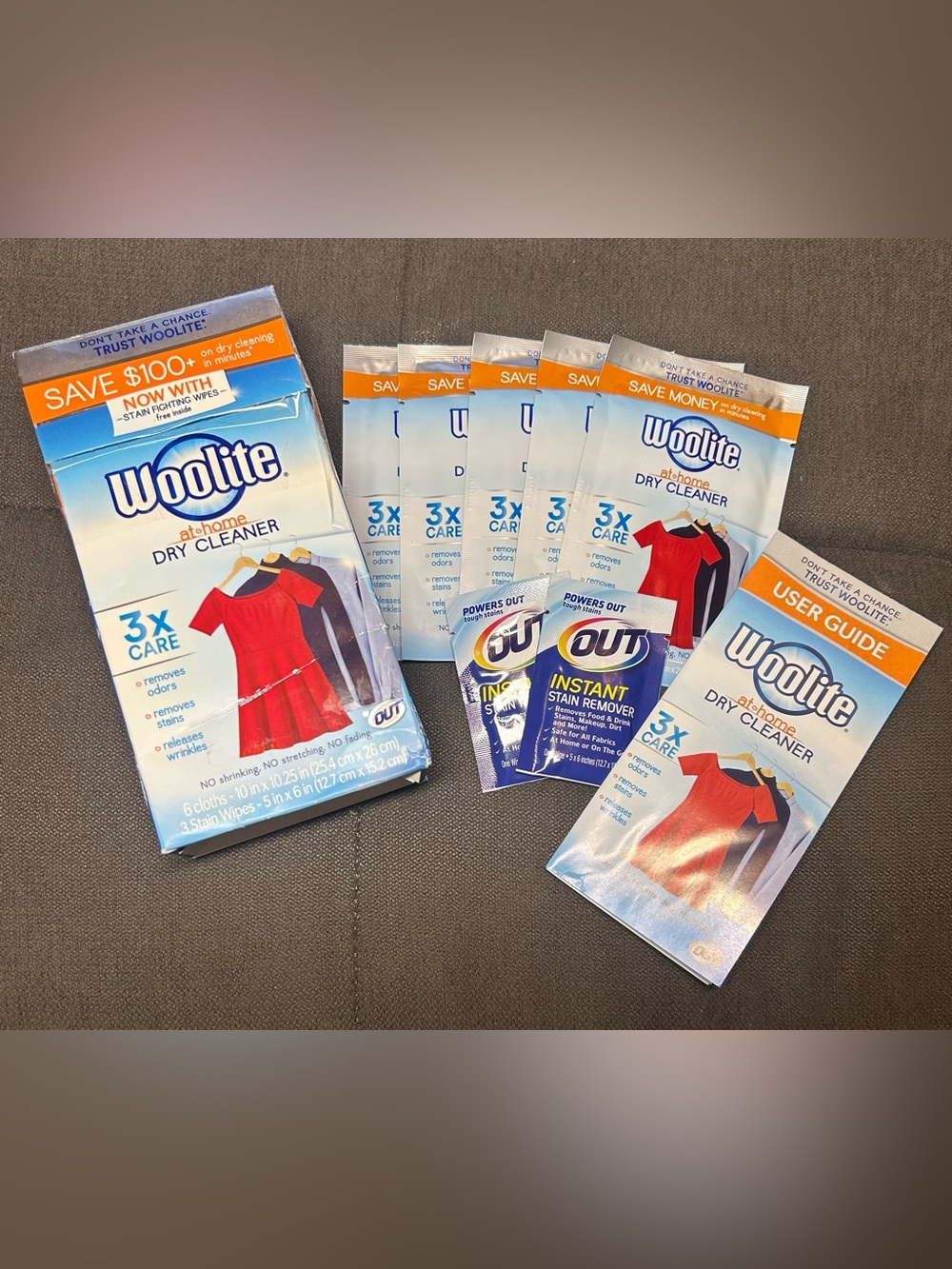 Woolite At Home Dry Cleaner Fresh Scent 6 Dry Cleaning Cloths 2 StainBox is Open